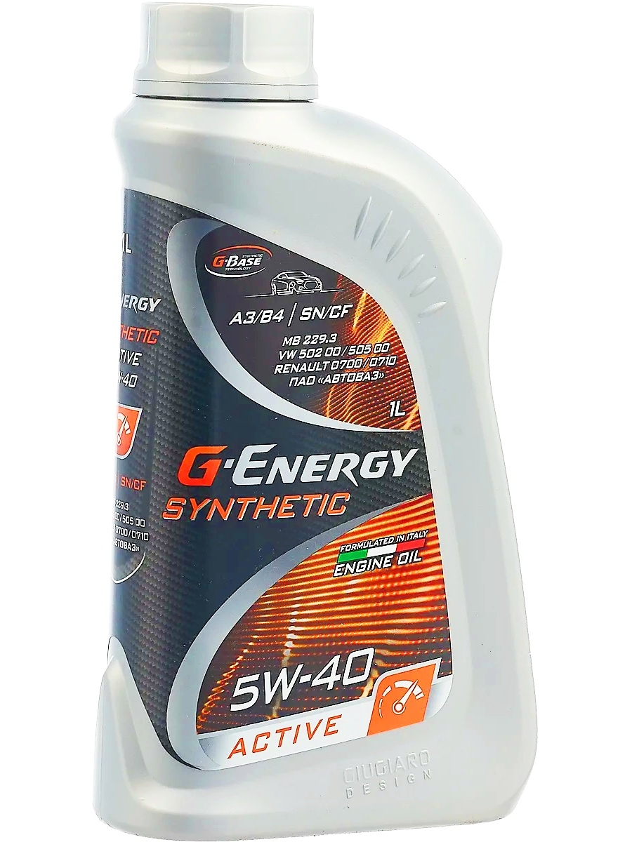 Масло G-ENERGY Synthetic Active 5W40 A3/B4 SN/CF 1л синтетика 253142409  купить в Челябинске, цена 695 руб