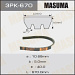 Ремень поликлиновой 3PK-670 DAEWOO MATIZ 0.8 CHEVROLET SPARK 0.8 генератора MASUMA