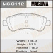 Колодки тормозные PEUGEOT 206, 207, 208, 307; CITROEN C2, C3, C4, C-ELYSEE, BERLINGO передние MASUMA