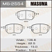Колодки тормозные NISSAN MURANO (Z50) 06-08; INFINITI FX35/45 03- передние MASUMA