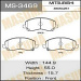 Колодки тормозные MITSUBISHI LANCER (CS, CY) 03-, 07-, ASX (GA) 10-, OUTLANDER II (CW) 07-, III (GG) 12- передние MASUMA
