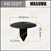 Клипса (пистон) KE-037 MASUMA подкрылка В_ LARGUS 12-; RENAULT LOGAN 04-