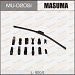 Щетка стеклоочистителя бескаркасная 50 см силиконовая MASUMA 13 адаптеров