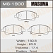 Колодки тормозные TOYOTA AVENSIS (T250) 03-, COROLLA VERSO 04- передние MASUMA