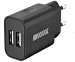 Сетевое зарядное устройство WIIIX, 2 USB, чёрный