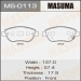 Колодки тормозные PEUGEOT 207 06-12, 307 02-10; CITROEN C3 02-09, C4 04- передние MASUMA